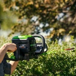 GreenWorks Pro GD60HT 60V Cordless Hedge Trimmer (Bare Tool) 12 GreenWorks Pro GD60HT 60V Cordless Hedge Trimmer (Bare Tool) -Greenworks Sale Shop greenworks gd60ht hedge trimmer lifestyle