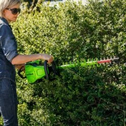 GreenWorks Pro GD60HT 60V Cordless Hedge Trimmer (Bare Tool) (Bundle Builder) -Greenworks Sale Shop greenworks gd60ht hedge trimmer lifestyle 3 1