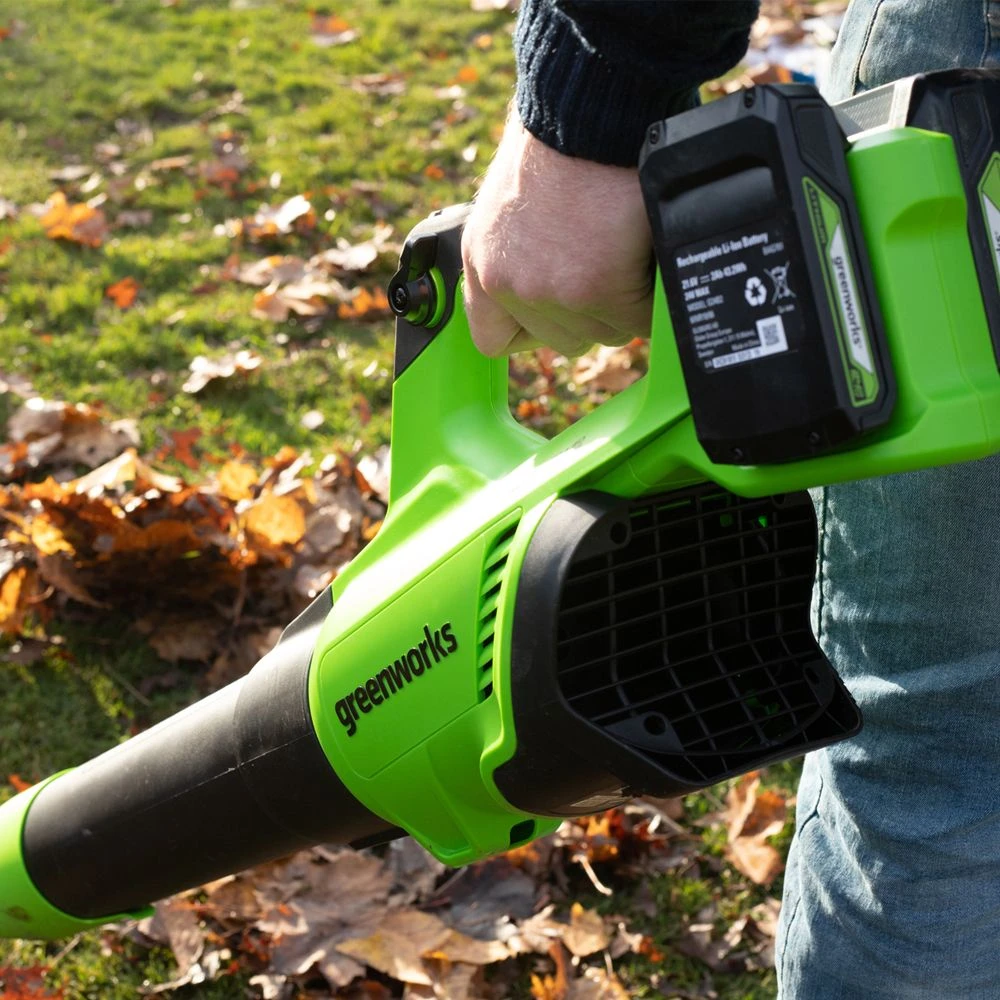 GreenWorks G24X2ABK2X 48V (2 X 24V) Cordless Axial Blower (with 2 X 2Ah 24V Batteries & Charger) 9 GreenWorks G24X2ABK2X 48V (2 X 24V) Cordless Axial Blower (with 2 X 2Ah 24V Batteries & Charger) - Image 9