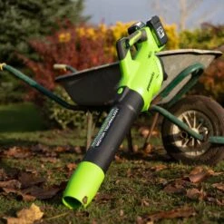GreenWorks G24X2AB 48V (2 X 24V) Cordless Axial Blower (Bare Tool) 11 GreenWorks G24X2AB 48V (2 X 24V) Cordless Axial Blower (Bare Tool) -Greenworks Sale Shop greenworks gwg24x2abk2x blower lifestyle 3