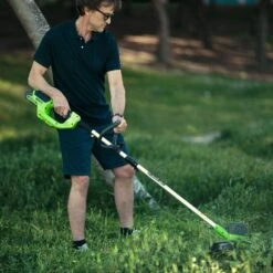 GreenWorks G40LT G-MAX 40V Front Mount Cordless Grass Trimmer (Bare Tool) (Bundle Builder) -Greenworks Sale Shop greenworks gwg40lt lifestyle 2