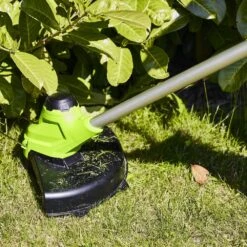 GreenWorks G40T5K2 G-MAX 40V Cordless Grass Trimmer / Edger (with 1 X 2Ah Battery And 2A Charger) (Bundle Builder) -Greenworks Sale Shop greenworks gwg40t5 grass trimmer lifestyle 3 1 1