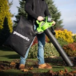 GreenWorks GD24X2BV DigiPro 48V (2 X 24V) Cordless Blower / Vacuum (Bare Tool) (Bundle Builder) 14 GreenWorks GD24X2BV DigiPro 48V (2 X 24V) Cordless Blower / Vacuum (Bare Tool) (Bundle Builder) -Greenworks Sale Shop greenworks gwgd24x2bv blower vac lifestyle 2 1 1