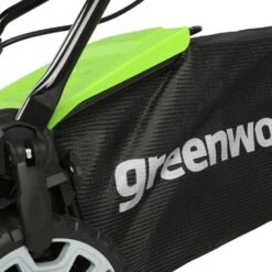 GreenWorks G24X2LM36K2X 3-in-1 36cm 48V Push Cordless Lawn Mower (with 2 X 2Ah 24V Batteries & Twin Charger) -Greenworks Sale Shop gwg24x2lm36 bag 3