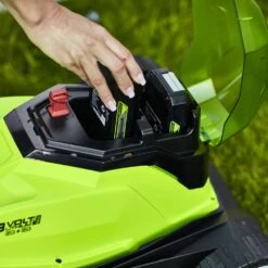 GreenWorks G24X2LM41K4X 3-in-1 41cm 48V Push Cordless Lawn Mower (with 2 X 4Ah 24V Batteries & Twin Charger) -Greenworks Sale Shop gwg24x2lm41k2 2 2 1