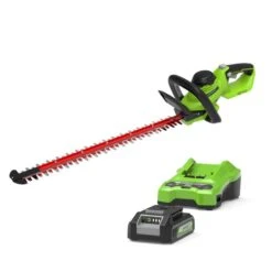GreenWorks GD24HT61K2 61cm 24V Cordless Hedge Trimmer (with 2Ah Battery & 2A Charger)
