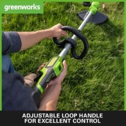 GreenWorks GD24LT33 33cm 24V Cordless Grass Trimmer / Lawn Edger (Bare Tool) -Greenworks Sale Shop gwgd24lt33 adjustable loop 1