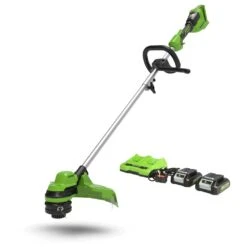 GreenWorks GD24X2LTK2X 48V (2 X 24V) Cordless Grass Trimmer (with 2 X 2Ah Batteries & 2A Charger) (Bundle Builder)