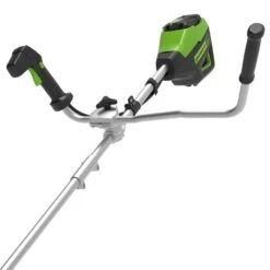 GreenWorks Pro GD60BCBK4 60V Cordless Brush Cutter (with 4Ah Battery & 2A Charger) (Bundle Builder) -Greenworks Sale Shop gwgd60bcb motor handles 1 1