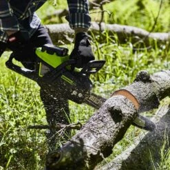 GreenWorks Pro GD60CS40K4 60V Cordless Chainsaw (with 4Ah Battery & 2A Charger) -Greenworks Sale Shop gwgd60cs40 7 1