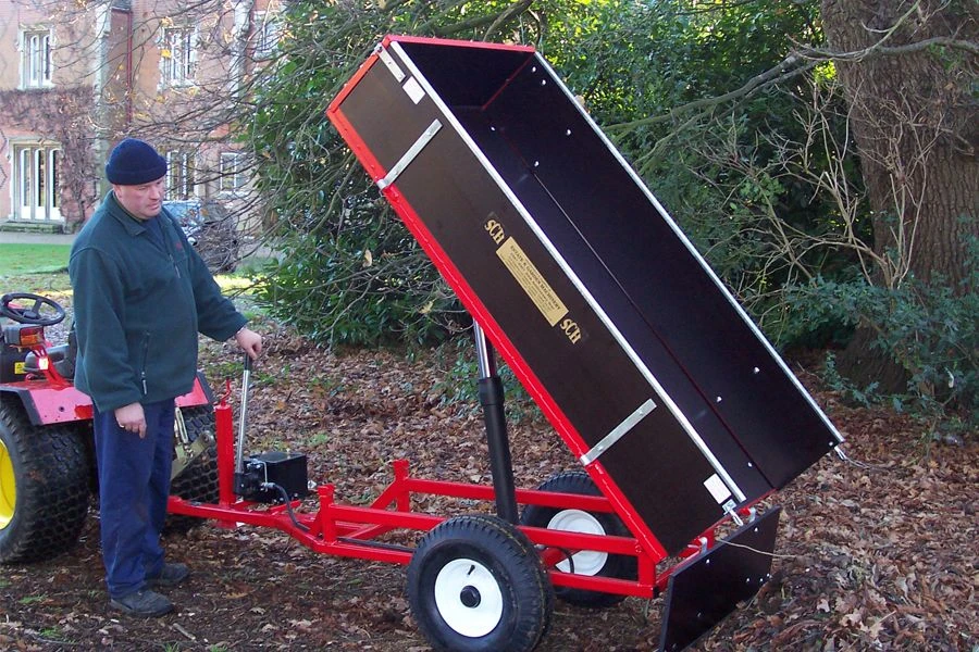 SCH Two-Wheel Hydraulic Tipping Trailer - Manual Action Hydraulic Pump - HTRLM 1 SCH Two-Wheel Hydraulic Tipping Trailer - Manual Action Hydraulic Pump - HTRLM