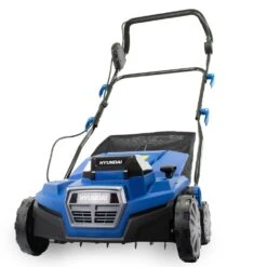 Hyundai HY2196 2 X 20V MAX (40V) Cordless Lawn Scarifier / Aerator (with 2 X 4Ah Batteries & Twin Charger) (Bundle Builder) -Greenworks Sale Shop hyundai hy2196 scarifier angle 1