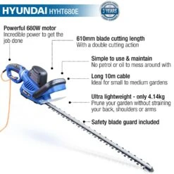 Hyundai HYHT680E Electric Hedge Trimmer 19 Hyundai HYHT680E Electric Hedge Trimmer -Greenworks Sale Shop hyundai hyht680e hedge trimmer features
