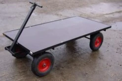 SCH FBT3 72" Long Four Wheel Flat Bed Trailer