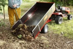 SCH GWTS15 760kg Two-Wheel Timber Tipping Trailer -Greenworks Sale Shop sch gwts15 tipping