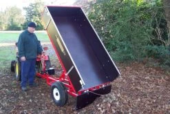 SCH Two-Wheel Hydraulic Tipping Trailer - Manual Action Hydraulic Pump - HTRLM 5 SCH Two-Wheel Hydraulic Tipping Trailer - Manual Action Hydraulic Pump - HTRLM -Greenworks Sale Shop sch htrlm red tipping 3