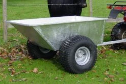 SCH QDT 500kg Galvanised Tipping Dump Trailer With Flotation Wheels -Greenworks Sale Shop sch qdt