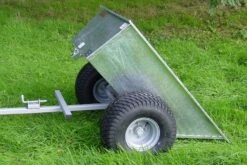 SCH QDT 500kg Galvanised Tipping Dump Trailer With Flotation Wheels -Greenworks Sale Shop sch qdt tipping