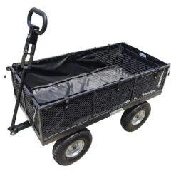 The Handy THDLGT 400kg Deluxe Large Push/Tow Garden Trolley