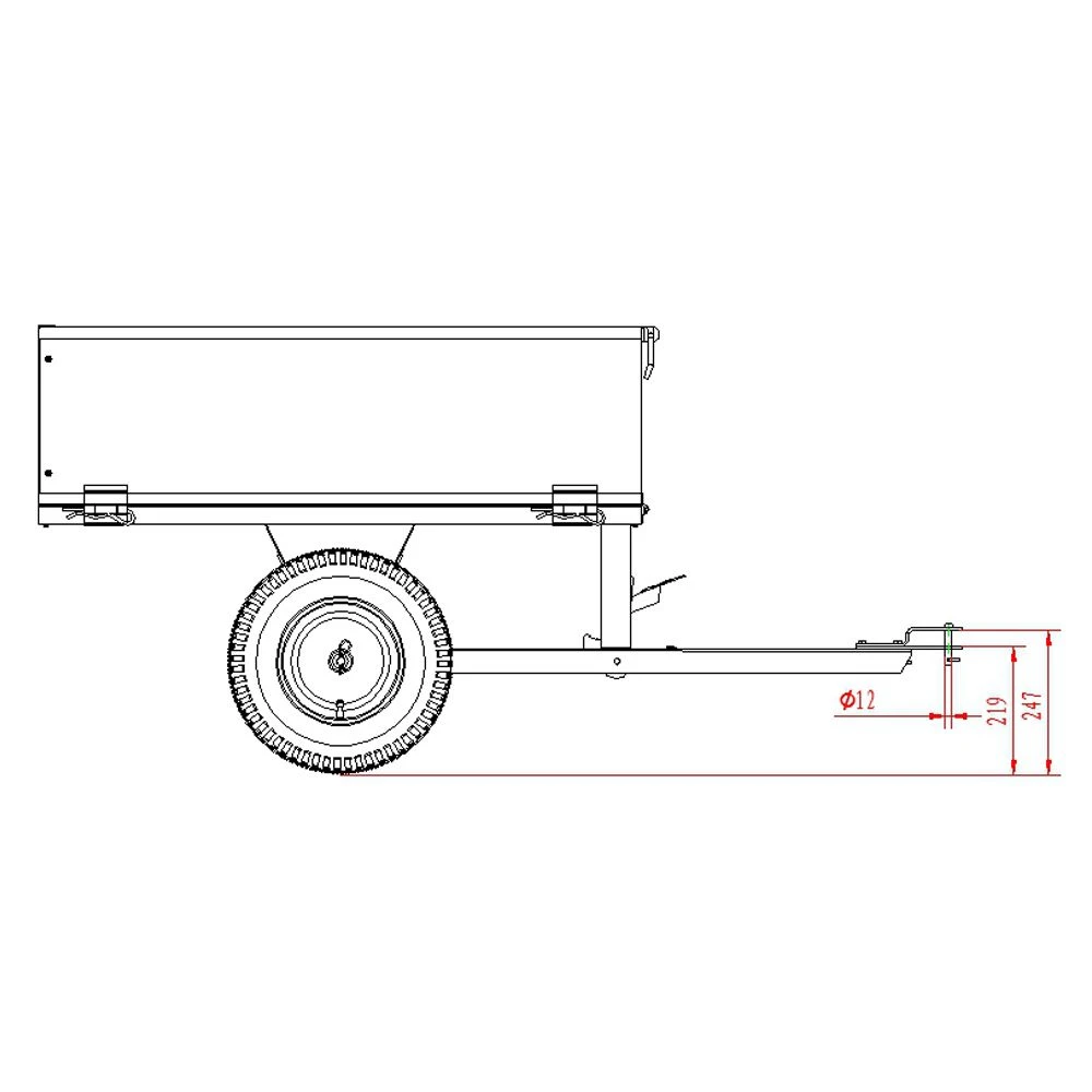 The Handy THGT500 225kg Towed Tipping Trailer 2 The Handy THGT500 225kg Towed Tipping Trailer - Image 2