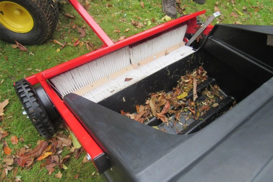 SCH TS98 36" Tow-Behind Sweeper With Rigid Plastic Hopper 3 SCH TS98 36" Tow-Behind Sweeper With Rigid Plastic Hopper - Image 3