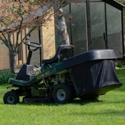 Webb 12530 77cm (30") Rear Collect Hydrostatic Ride-On Lawn Mower -Greenworks Sale Shop webb 12530 ride on mower lifestyle