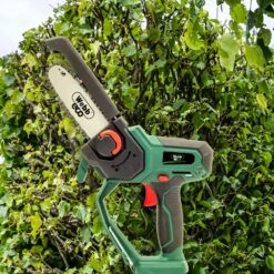 Webb Eco WEV20EXTPSB2 20V Cordless Mini Pruning Saw With Extension Pole (with 2Ah Battery & Charger) -Greenworks Sale Shop webb eco wev20extpsb2 pole saw lifestyle