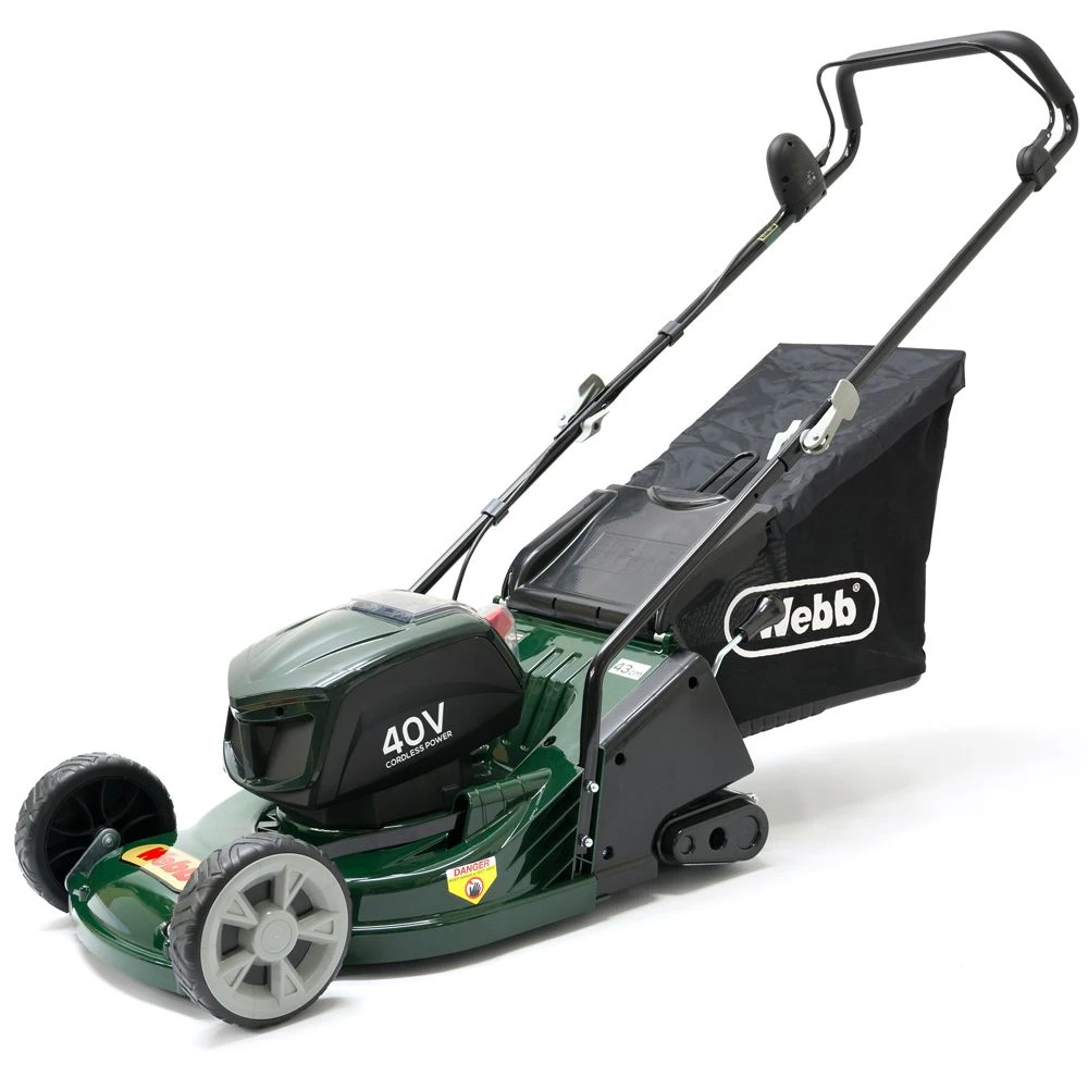 Webb RR17LIP Supreme 40V 3-in-1 Push Rear Roller Cordless Lawn Mower (with 4Ah Battery & Charger) 2 Webb RR17LIP Supreme 40V 3-in-1 Push Rear Roller Cordless Lawn Mower (with 4Ah Battery & Charger) - Image 2